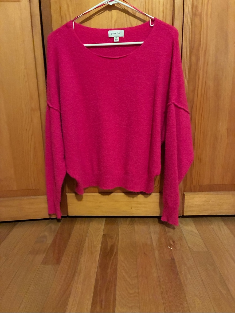 Evereve Vibrant Hot Pink Relaxed-Fit Sweater